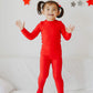 Vaenait Baby Infant Toddler Kids Girls Boys Modal Sleepwear Pajamas 2Pcs Set Rib Knit Red Xs