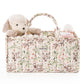 Blissful Diary Floral Diaper Caddy Organizer, Stylish Nursery Storage Basket, Gift for Baby Shower, Baby Registry Must Have, New