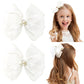 Liliebe 6    Big Girls Hair Bows With Clips, Toddler Hair Accessories For Flower Girl Dress, Unique Cheer Bows & Pigtail Bows, S