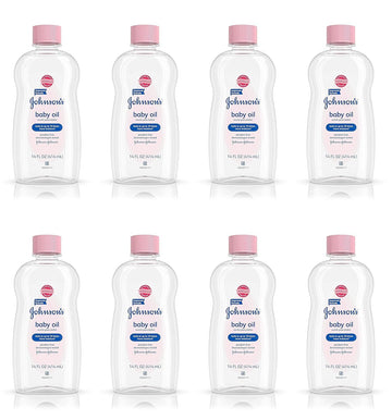 Johnson'S Baby Oil 14 Oz (Pack Of 8)