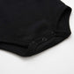 Teach Leanbh Infant Baby Polo Bodysuit Cotton Long Sleeve Pure Color Shirt 3-24 Months (6 Months, Black)