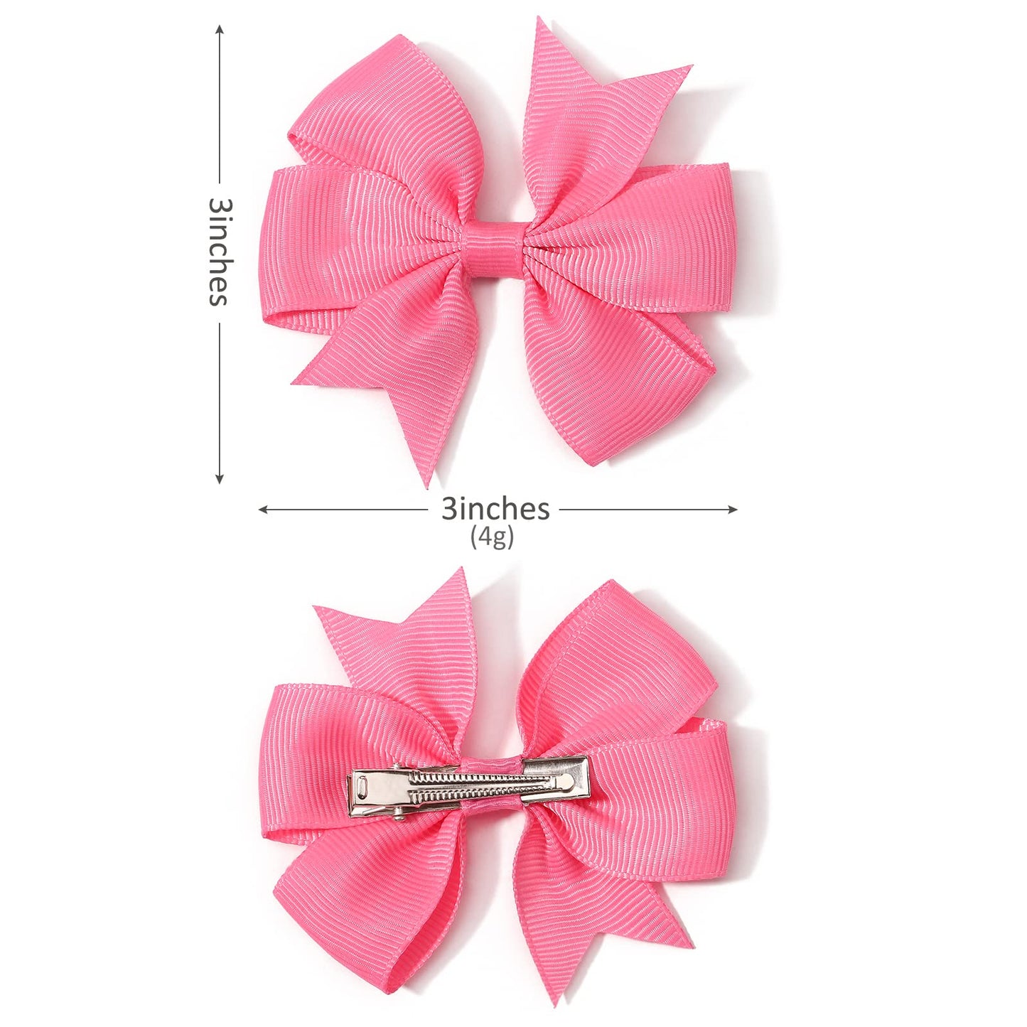 60Pcs 3 Inch Hair Bows Grosgrain Ribbon Toddler Hair Accessories With Alligator Clip Bow For Girls Baby Kids Teens In Pairs