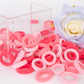 Qarwayoc Pink Kids Hair Ties For Girls - Seamless Toddler Baby Hair Ties Bands No Damage - Cotton Girls Hair Ponytail Holders Fo