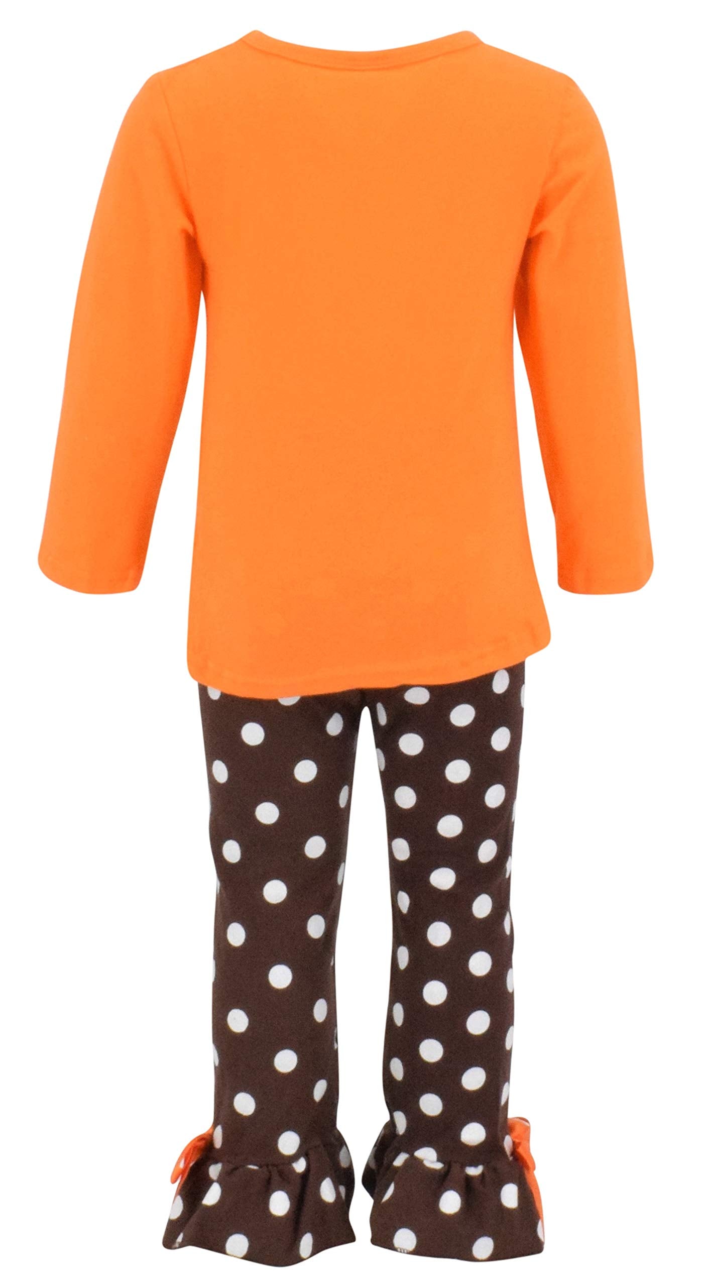 Unique Baby Girls 2 Piece Happy Thanksgiving Orange And Brown Fall Outfit (5)