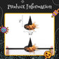 YanJie Halloween Headband for Infants Mini Witches Hat Glitter Nylon Headbands 3 Witch Hats with Orange Baby Bow Stretchy Head