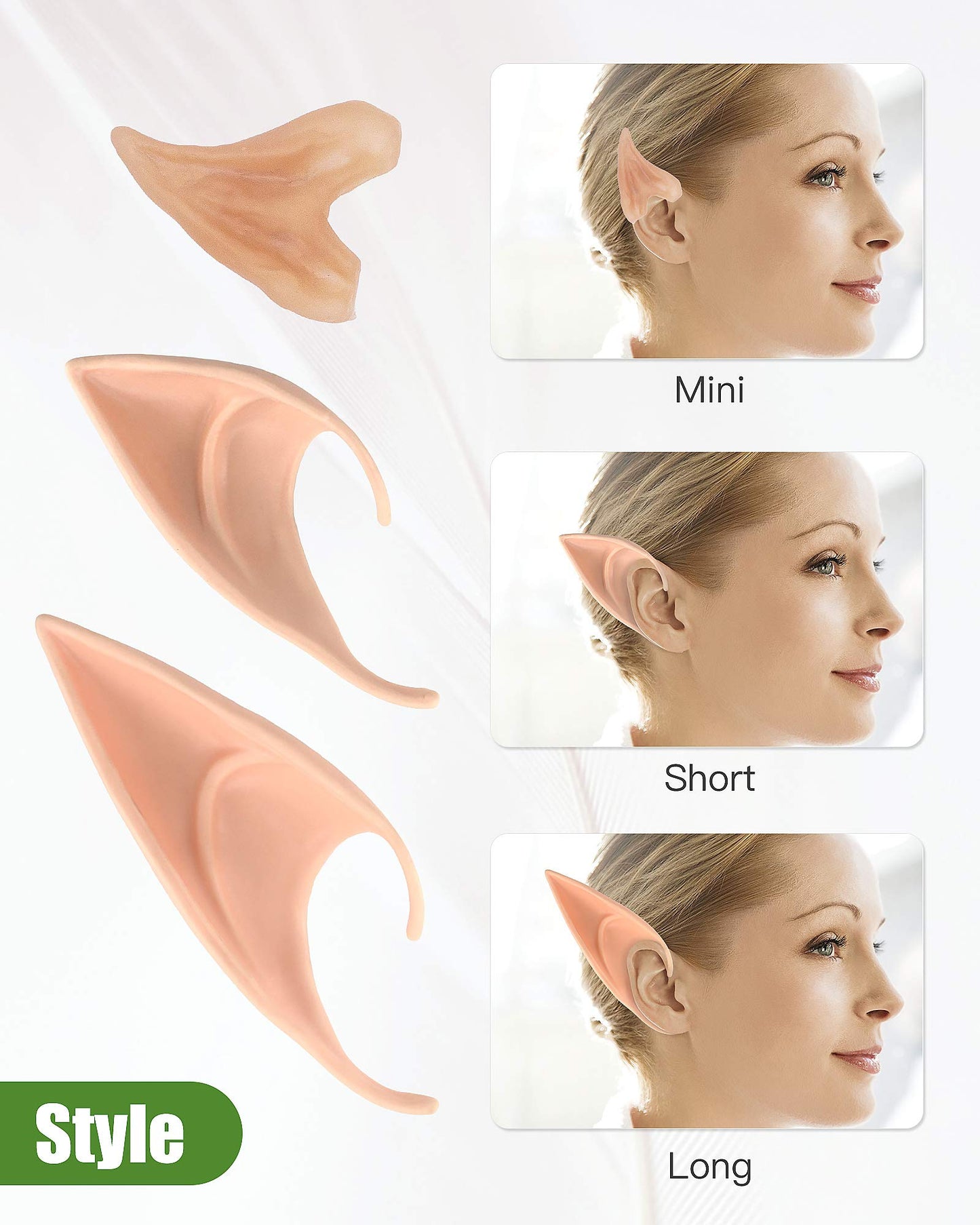 Cedar Bright Cosplay Fairy Pixie Elf Ears - Party Dress Up,Costume Masquerade Accessories For Halloween Christmas(6 Pairs)