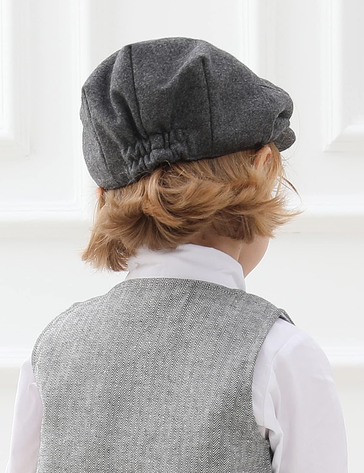 A&J Design Baby Newsboy Cap Toddler Boy Flat Scally Irish Hat Gray 2-3T