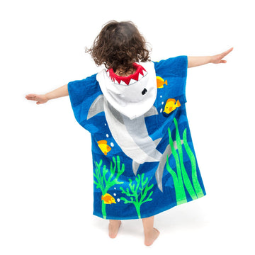 Florica Toddler Hooded Beach Towel Coverup Cape Kids 100% Cotton Soft Quick Dry Absorbent Use For Swim Pool Bath Poncho Towels F