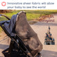 Intimom Stroller Sunshade (Xl Black) - Universal Adjustable Spf 30+ Sunshade With See Through, Stroller Canopy Extender, Mesh Ne