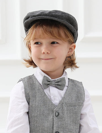 A&J Design Baby Newsboy Cap Toddler Flat Vintage Driver Hat Gray 4-5T