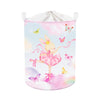 Clastyle 45L Fantasy Rabbit Ballet Dancer Collapsible Laundry Basket Pink Cloud Dancing Butterfly Dirty Clothes Hamper Round Toy
