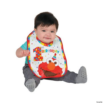 Sesame Street Elmo Turns One Baby Bib | One Size | Multicolor | 1 Pc