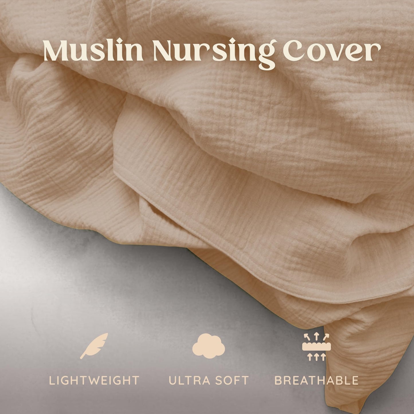 Muslin Nursing Cover Up For Breastfeeding - Breast Feeding Covers For Women | Breathable 100% Muslin Cotton Breastfeeding Cover