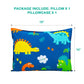 Toddler Pillow With 100% Organic Cotton Pillowcase 14X19, Cottonblue Kids Bedding Pillow For Sleeping, Machine Washable, Boys Pi