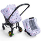 Car Seat Cover Baby, Infant Car Seat Cover With Mesh Window, Stretch Carseat Cover For Girls Boys, Soft Breathable Baby Carrier