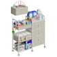 Cidaziya 2In1 Baby Diaper Caddy Organizer and Storage, 3 Tier Rolling Cart with Dividers and Drawers, Mobile Utility Cart Baby D