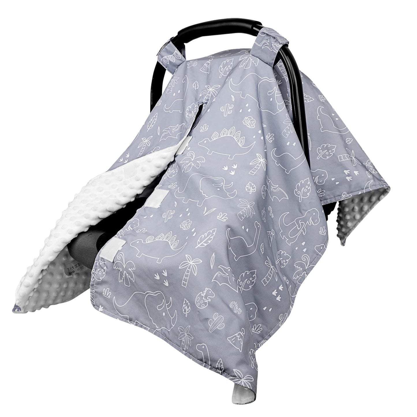 Car Seat Covers For Babies, Peekaboo Opening Infant Car Seat Canopy For Baby Boys Girls, 2 In 1 Mom Nursing Breastfeeding Covers