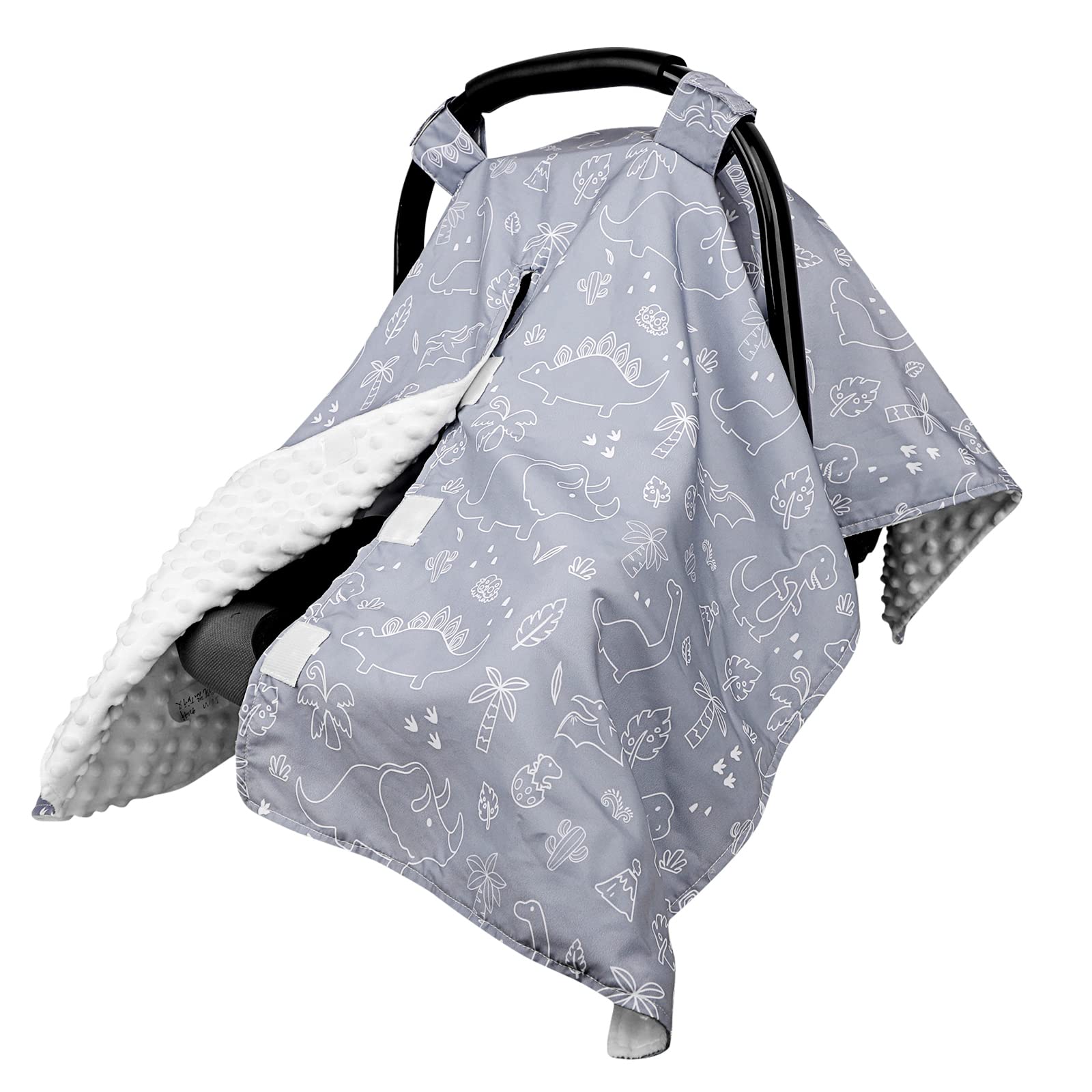 Car Seat Covers For Babies, Peekaboo Opening Infant Car Seat Canopy For Baby Boys Girls, 2 In 1 Mom Nursing Breastfeeding Covers