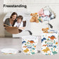 Clastyle 45L Large Boho Dinosaur Boy Book Toy Storage Basket Dino Palm Tree Clothes Laundry Hamper For Kid Room Nursery, Colorfu