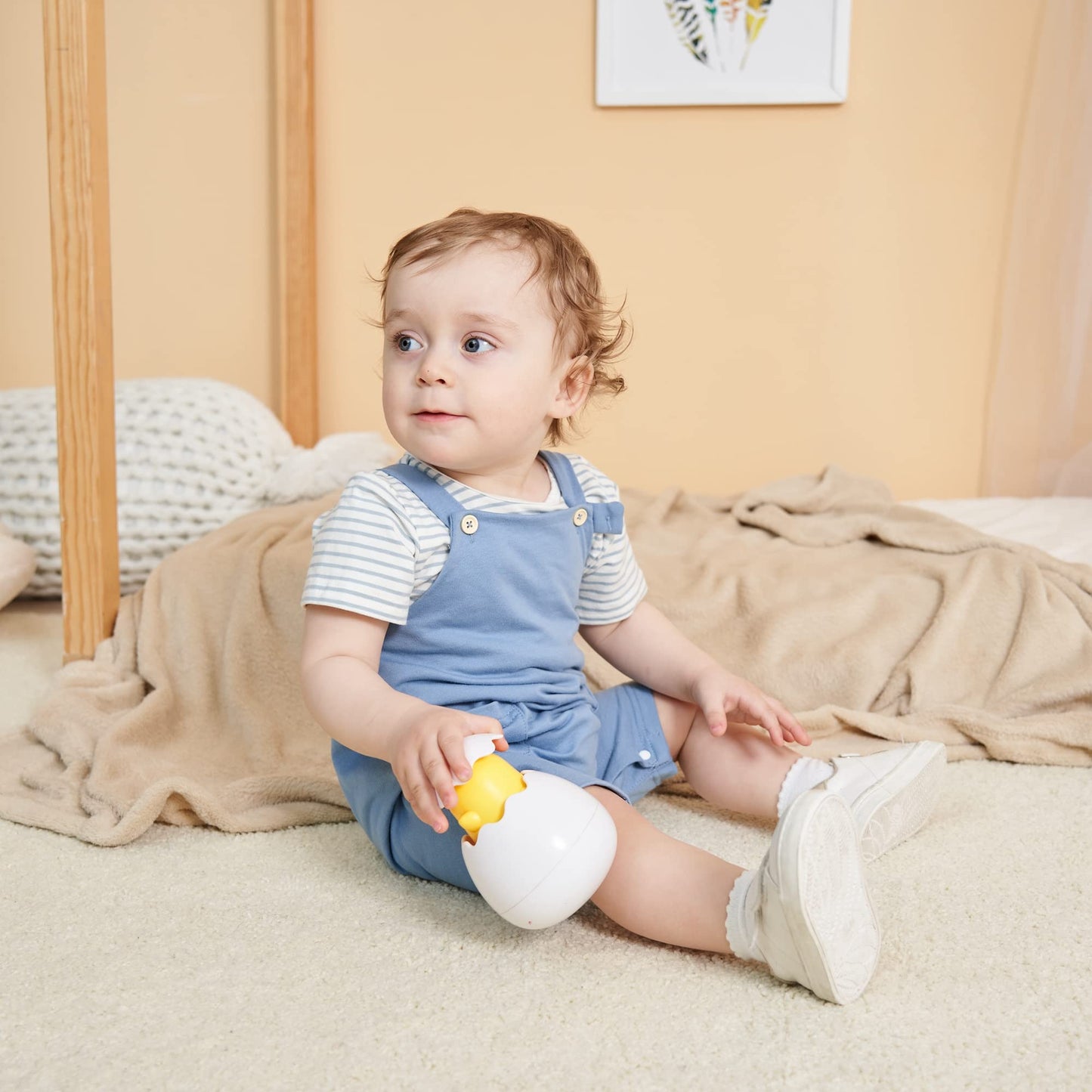 Yallet Newborn Baby Boy Clothes Infant Boy Outfits 3 6 12 18 Months Romper+Bib Suspender Shorts Summer Bodysuit Overalls Set