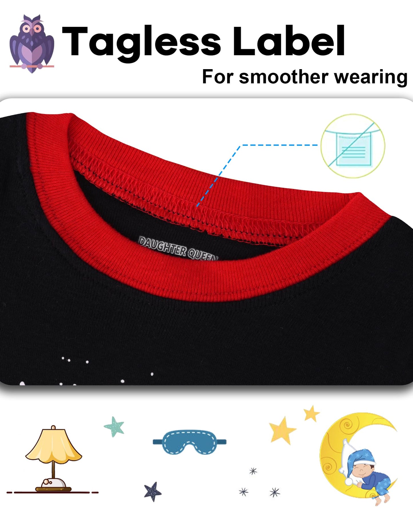 Daughter Queen Boys Pajamas 18-24 Months Summer Pjs Ninja Pj Sets Baby Toddler 100% Cotton Short Sleeve Jammies Sleepwear Sleepi