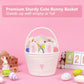 Cubesland Easter Baskets For Kids - 2-Piece Empty Bunny Buckets Set With Handle, Soft & Sturdy Easter Egg Hunt Basket Bags (9.8X