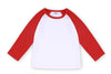 Creator Toddler Baby Girls Boys Long Sleeve Shirts Raglan Shirt Baseball Tee Cotton T-Shirts Red