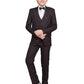 Jeetethnics Boys Black Checked Coat Suit Set With Waistcoat Shirt And Trousers (9053Aq)