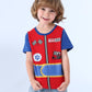 Cosland Toddler Race Car Driver Shirt Little Boys Halloween Costume, Red, 4T