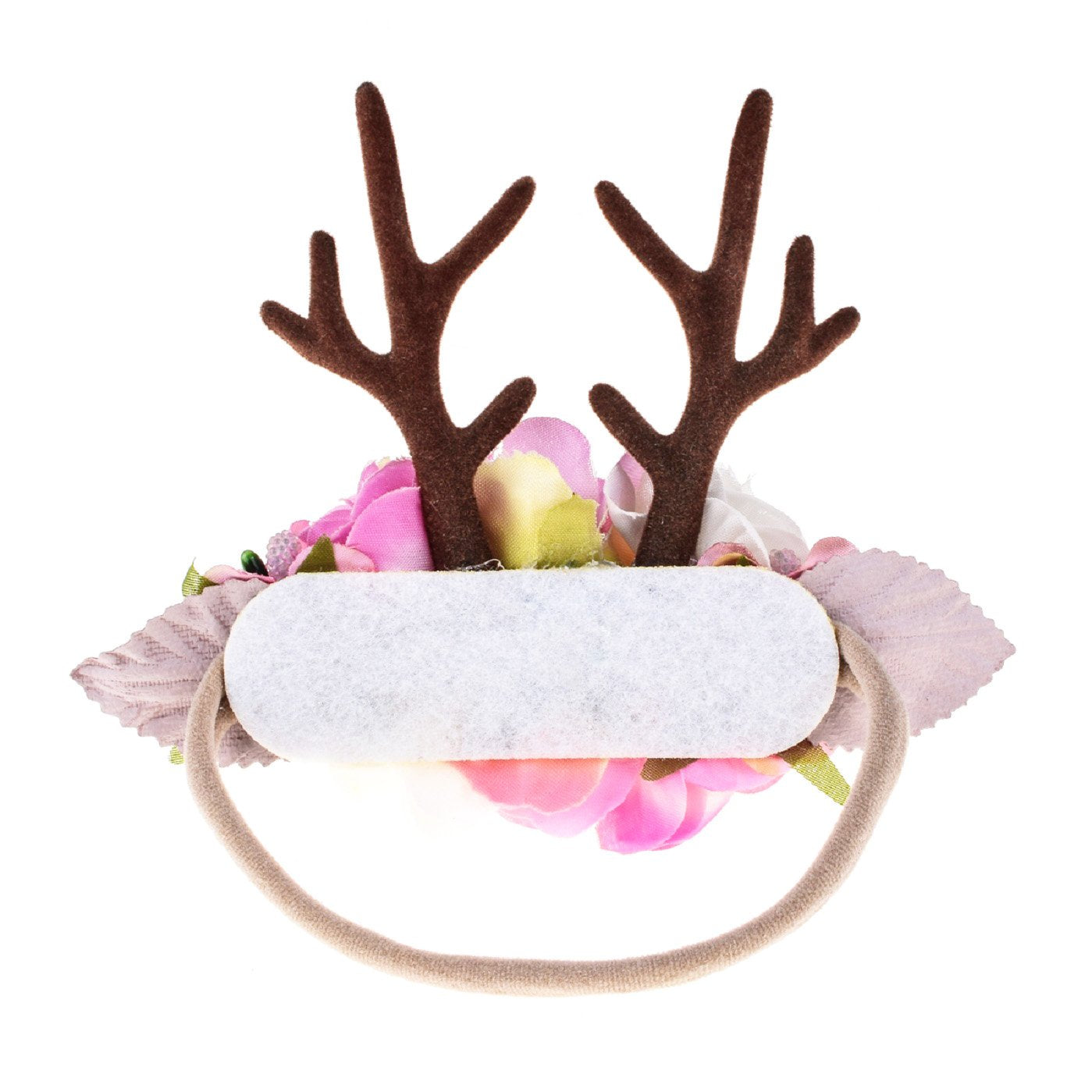 Love Sweety Baby Antler Headband Newborn Rose Floral Crown Wreath Berry Headpiece