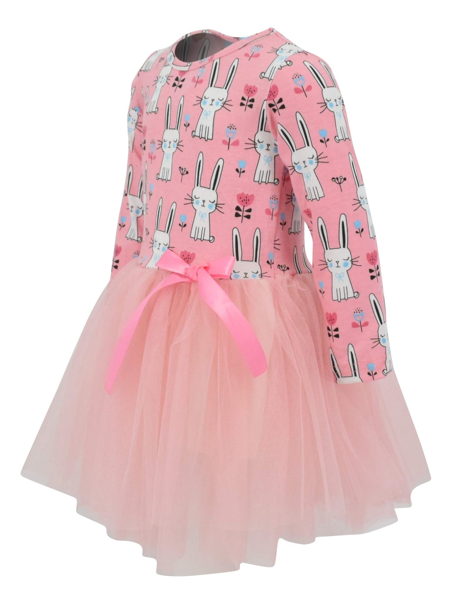 Girls Long Sleeve Tulle Tutu Dresses For Kid And Toddler Pink 8 Years