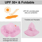 Baby Hat Sun Toddler Beach Hat Baby Girl Outdoor Hat Baby Spf Hat Upf 50+ Kids Beach Hat Baby Sunhat 12-24 Months Girl,Pink