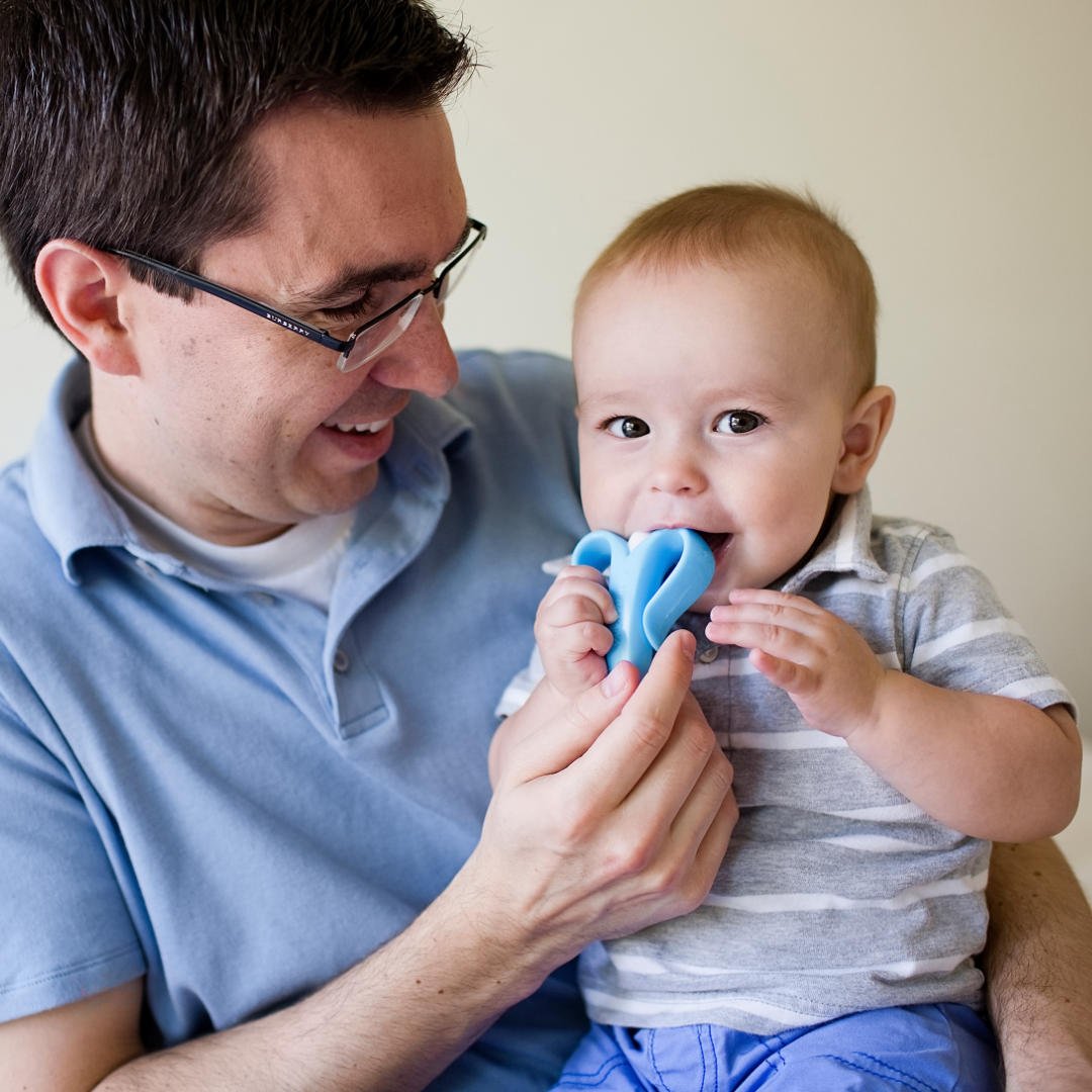 Baby Banana - The Original Blue Banana Toothbrush, Training Teether Tooth Brush for Infant, Baby, and Toddler, Made in America,