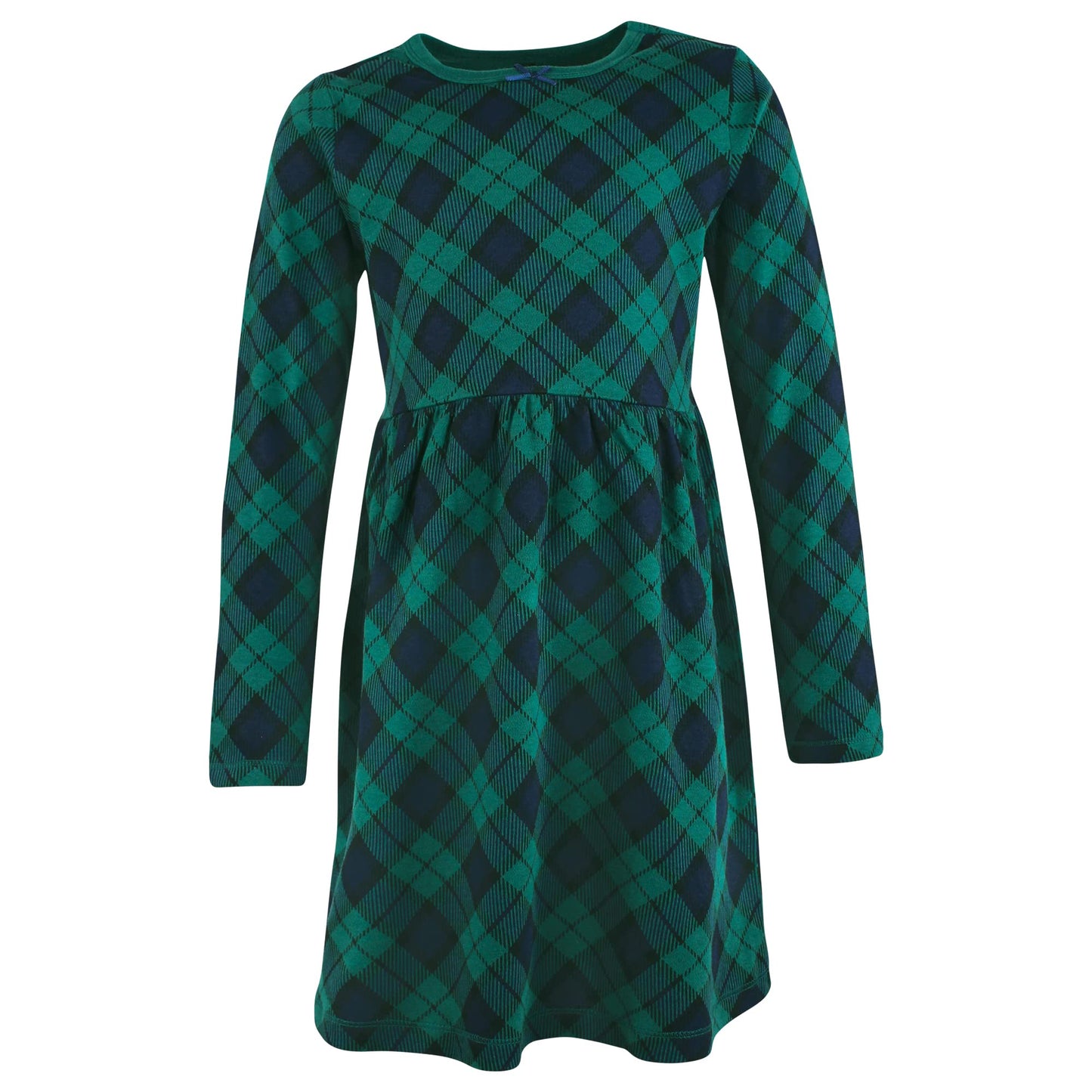 Hudson Baby Baby Girls Cotton Dresses Casual Dress, Black Watch Plaid, 18-24 Months Us