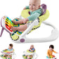 Fisher-Price Portable Baby Chair Kick & Play Deluxe Sit-Me-Up Seat With Piano, Learning & Tray For Infants To Toddlers, Purple M