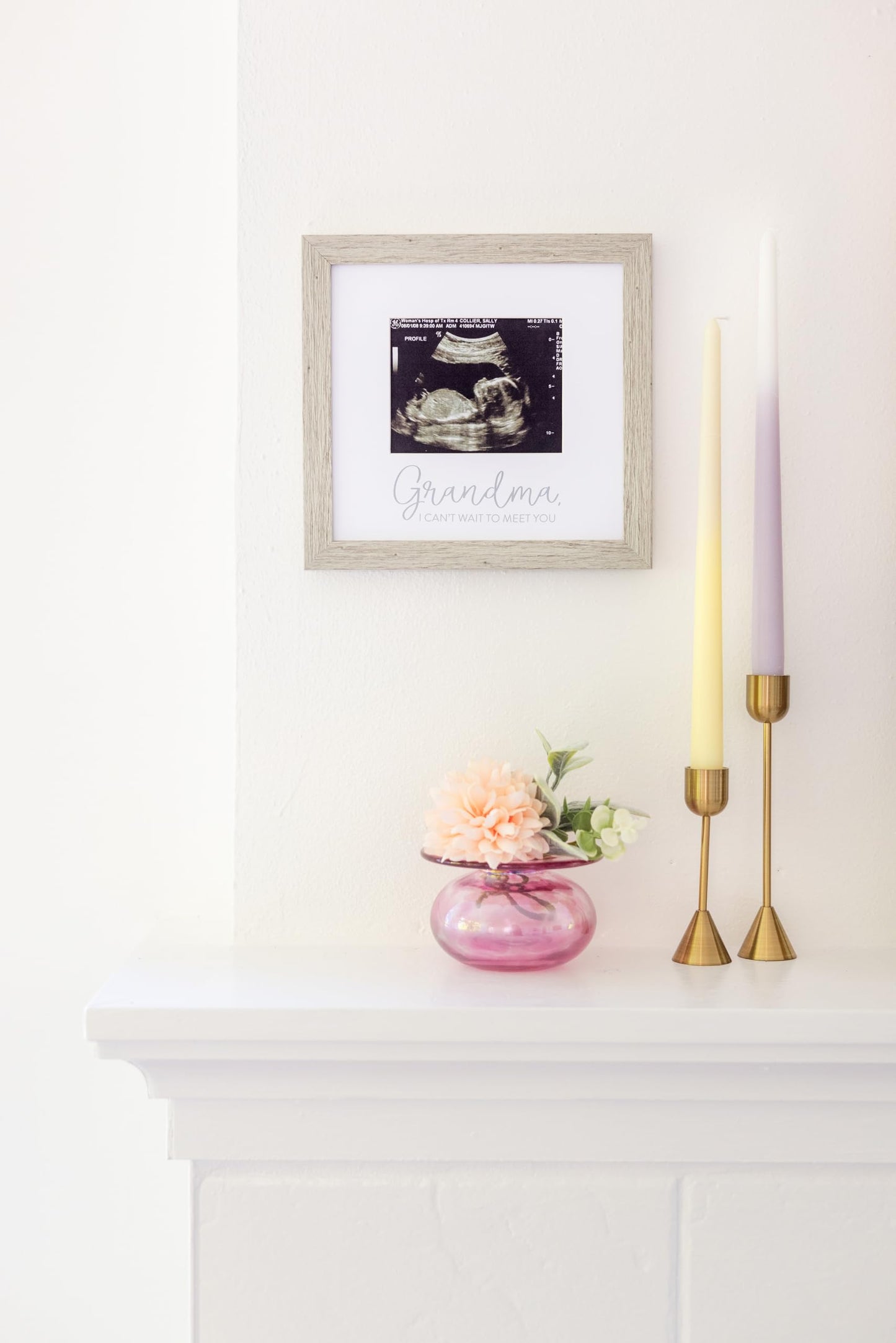 Kate & Milo Rustic Grandma Sonogram Picture Frame, Pregnancy Announcement, Ultrasound Baby Photo Frame, Gender-Neutral Baby Keep