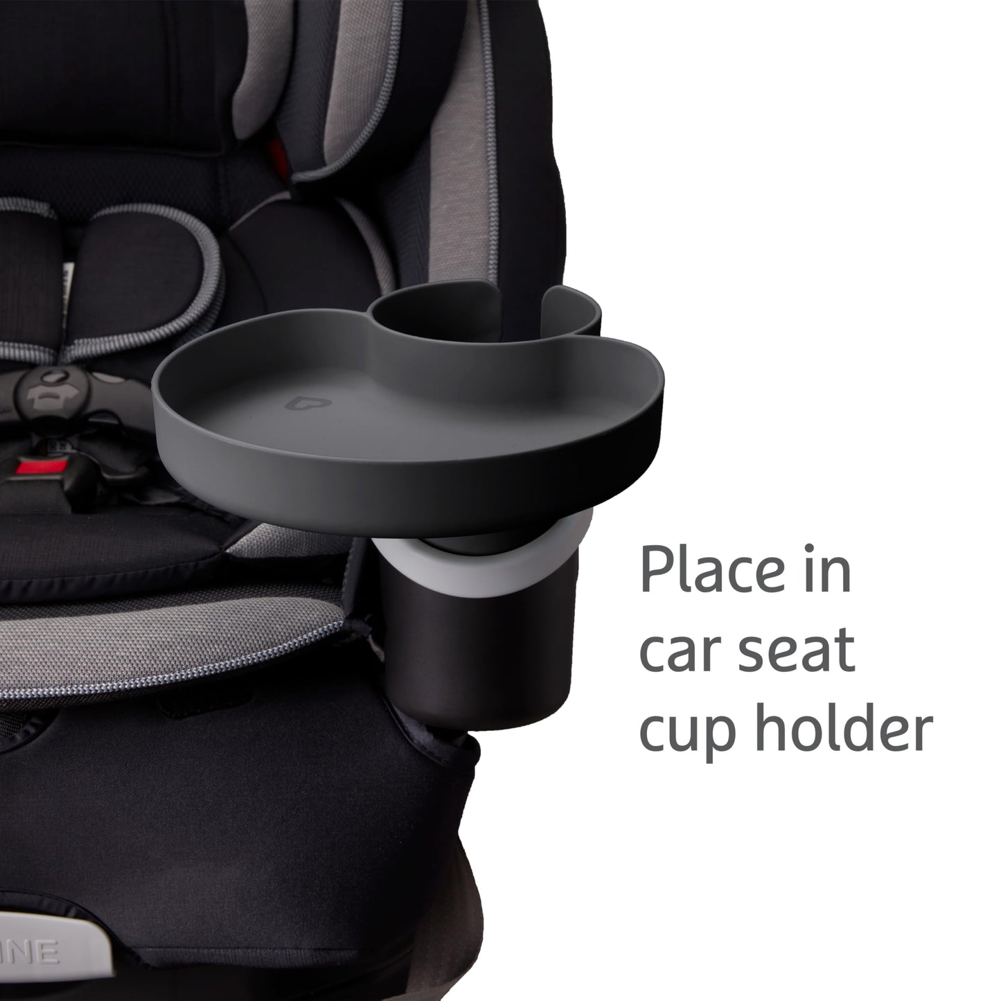 Munchkin Carseat Tray - Toddler Travel & Road Trip Accessory For Mess-Free Snacking In The Car, Grey