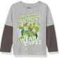Nickelodeon Baby Boys' Toddler Long Sleeve Tee, Grey/Charcoal, 3T