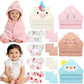 Flasoo 16 Pcs Baby Towels Set, Baby Towels and Washcloths Set,4 Pcs Animal Hooded Baby Towels, 4 Pcs Baby Bibs & 8 Pcs Washcloth