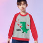 Tkria Boy Valentine'S Day Sweatshirt Dinosaur Love Steal Hearts Loving Toddler Outfits Baby Boy Long Sleeve Pullover 7 Years