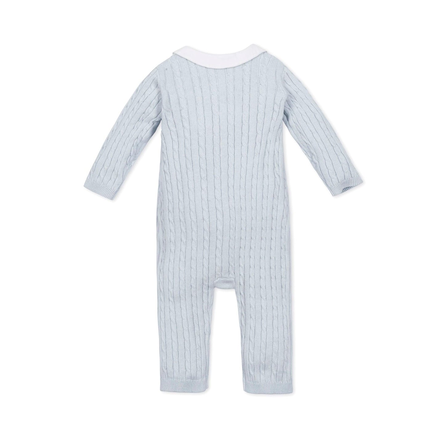 Hope & Henry Layette Soft White Cable Knit Sweater Romper