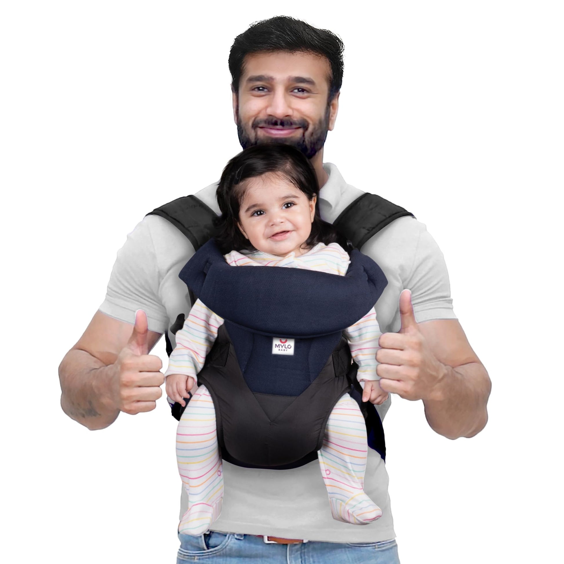 Mylo Baby Carrier Bag For 4 To 24 Months | Max Weight 15Kg | With 4 Comfortable Carrying Positions | Lightweight & Travel Friend