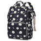 Xunteny Daisy Baby Diaper Bag Backpack For Girls Boys, Waterproof Large Maternity Nappy Bags For Mom (Black)