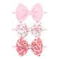 Yanjie Baby Bows For Girls - Red Heart And Pink Hair Accessories - Wide Newborn Headbands For Infant Toddlers