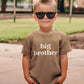 Sanixjoo Big Brother Shirt For Toddler Baby Boy Promoted To Big Brother Announcement T-Shirt Kids Summer Short Sleeve Tees(Brown