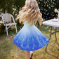 Labeca Baby Girls Printed Casual Party Dresses Twirly Ruffle Sleeve Dress Frozen Cap Xs