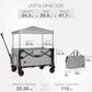 Ever Advanced Foldable Into Bag Travel Wagon Stroller For 2 Kids & Cargo, Collapsible Toddler Wagon With Removable Canopy, Adjus