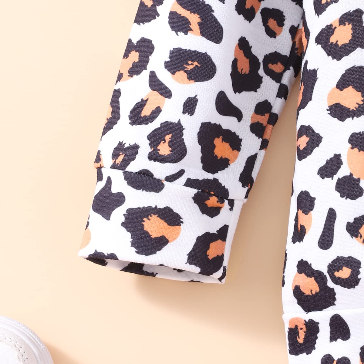 Retsugo Girls 2 Piece Outfits Toddler Baby Girl Leopard Sweatshirt Fall Clothes Long Sleeve Top And Brown Pants Kids Outfits Win