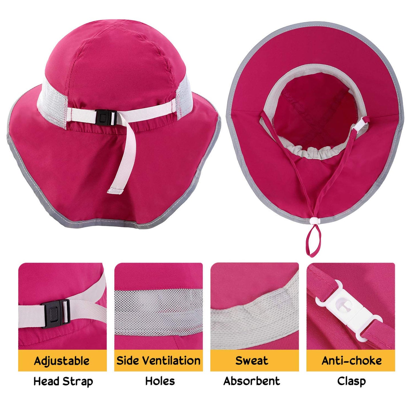 Baby Hat For Baby Girls Sun Hat For Toddler Girl Summer Hat Toddler Girl Brim Hat Adjustable Baby Girl Hats For Girls Summer,Ros