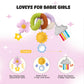 Stuffed Christmas Spiral Baby Car Seat Toys, Best Newborn Shower Gifts, Soft Infant Essentials Must Have Hanging Toys (Vibrant N